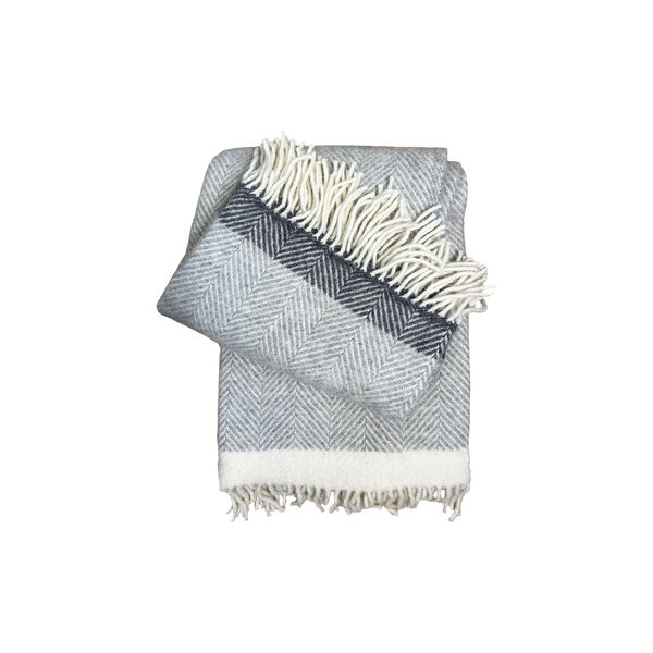 Vilhelm Throw, grey, Klippan Yllefabrik