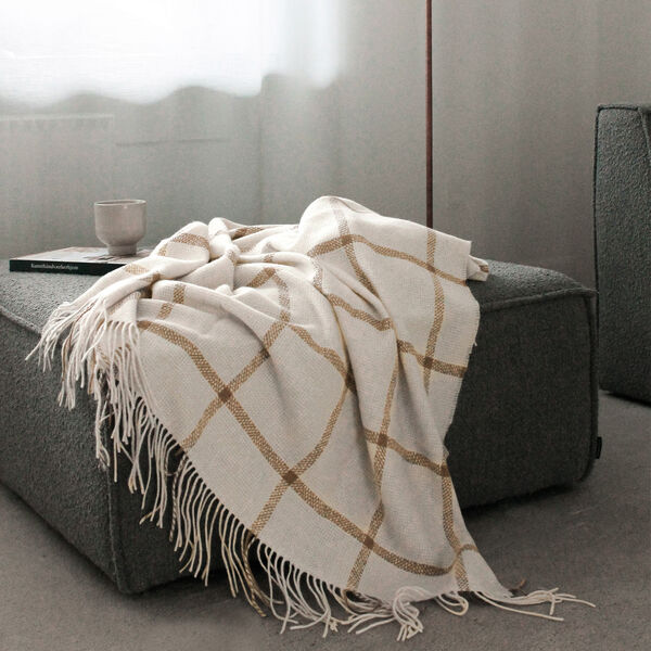 Tartan pl&auml;d, ivory, ELVANG