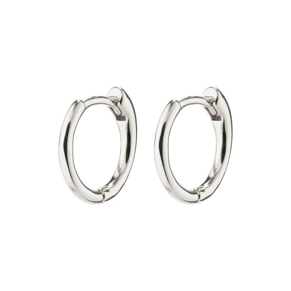 EANNA recycled sm&aring; hoops, silver-plated, Pilgrim