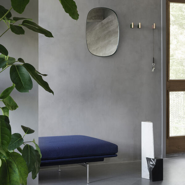 Framed Mirror, dark green/clear Framed Mirror, dark green/clear, Muuto