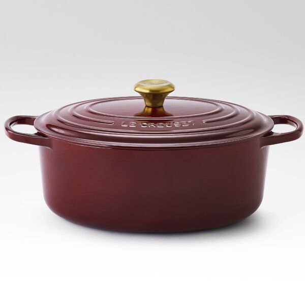Signature gjutj&auml;rn oval gryta &Oslash; 31 cm, garnet, Le Creuset