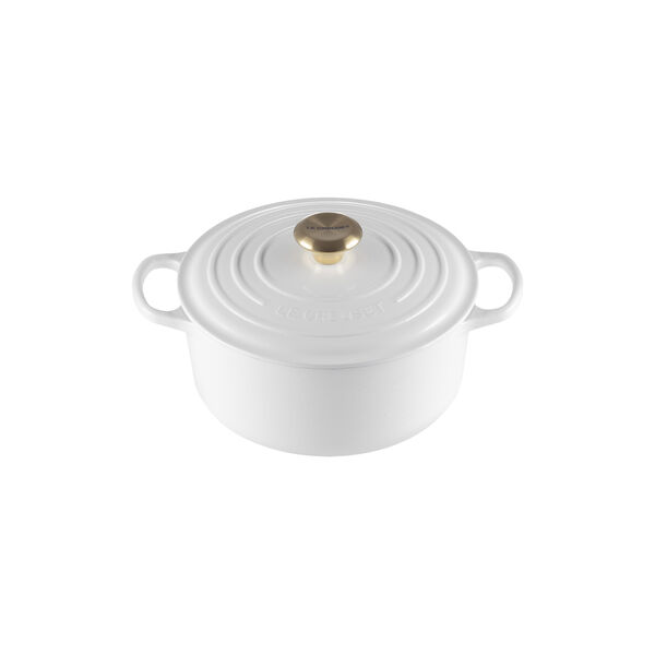 Signature gjutj&auml;rn rund gryta &Oslash; 24 cm, white, Le Creuset