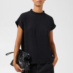 SLCevilla Highneck Blouse | Black | Blus, Soaked in Luxury