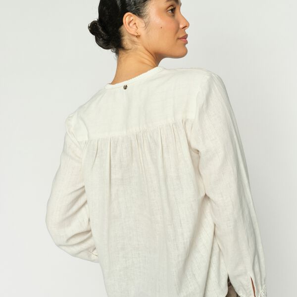 MMEvanda ls Blouse, ecru, MOS MOSH
