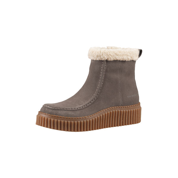 Suede Boots With Shearling, falcon clay, Ilse Jacobsen Hornb&aelig;k