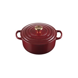 Signature rund gryta Ø 20 cm, garnet, Le Creuset