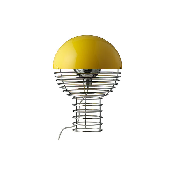 Wire Table Lamp, yellow, Verpan