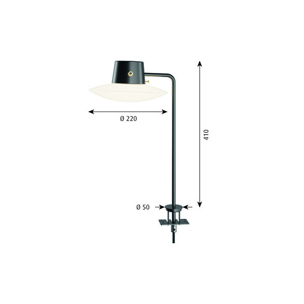 AJ Oxford bordslampa, opal, Louis Poulsen