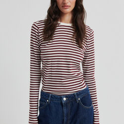 Alvilda O-Neck Tee, fudge, Second Female