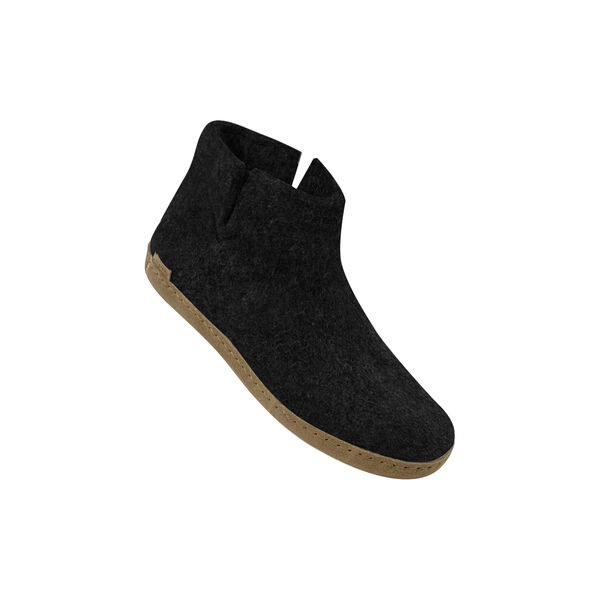 Filttofflor höga, kolgrå, Glerups