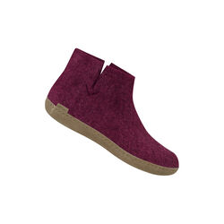 Filttofflor höga, cranberry, Glerups