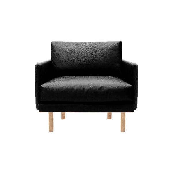 Emo Loungestol, SemiAni Black/naturoljad ek, Bruunmunch Furniture