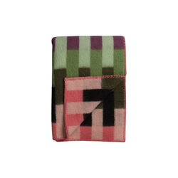 &Aring;SMUND BOLD Throw, pink/green, R&oslash;ros Tweed