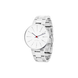 Bankers armbandsur, white/steel/steel Bankers armbandsur, white/steel/steel, Arne Jacobsen Watches