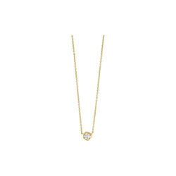 Clara necklace w. zircon, gold plated, Pure by Nat