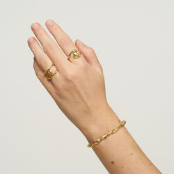 Idun double ring, silverpläterad, Pure by Nat