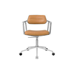 VIPP453 Swivel+ Chair with Castors, camel/polished aluminium VIPP453 Swivel+ Chair with Castors, camel/polished aluminium, Vipp