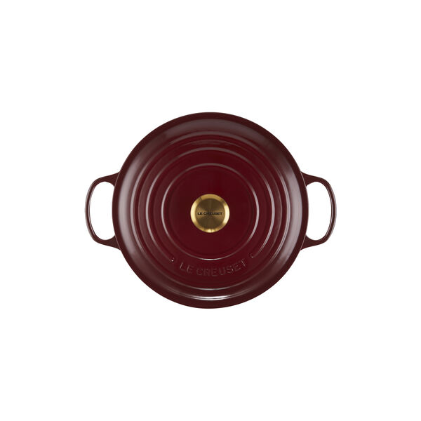 Signature gjutj&auml;rn rund gryta &Oslash; 28 cm, garnet, Le Creuset