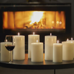 Led Pillar Candle, white, Uyuni Lighting