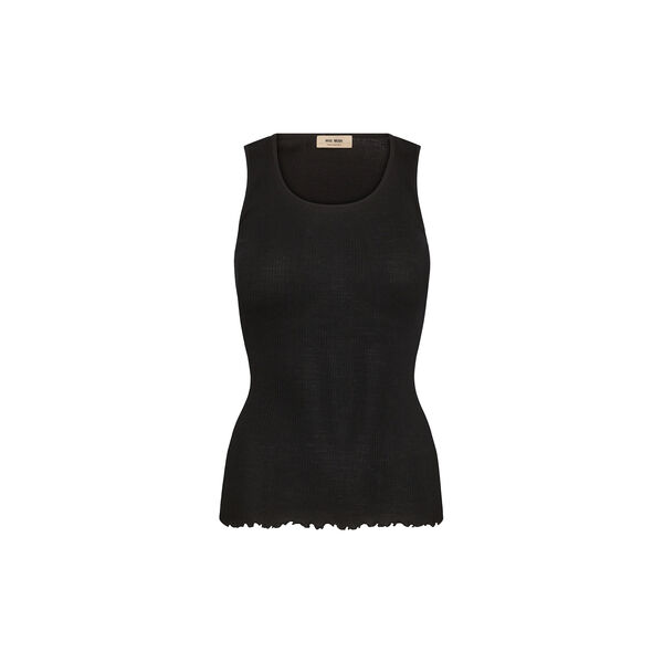 MMElaine Seamless Silk Tank Top, black, MOS MOSH