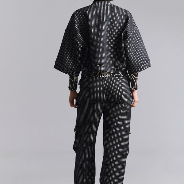 Scuba tiles bomberjacka, black/ivory scuba tiles, BITTE KAI RAND