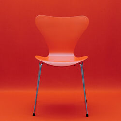 Series 7&trade; 3107 Verner Panton 100 Stol, orange, Fritz Hansen