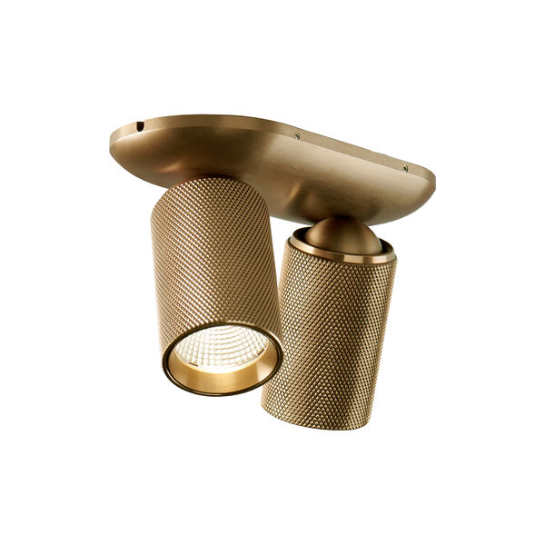 RAW 2 taklampa, brass, LIGHT-POINT