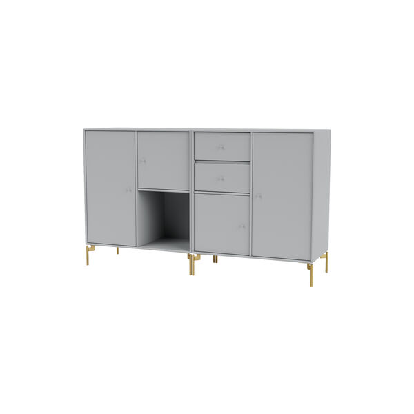 COUPLE Sideboard with Brass Legs, 02 fjord, Montana Furniture