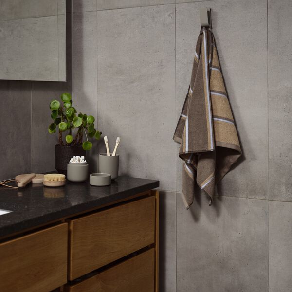Sauna handduk, taupe/camel/sky blue, Zone Denmark