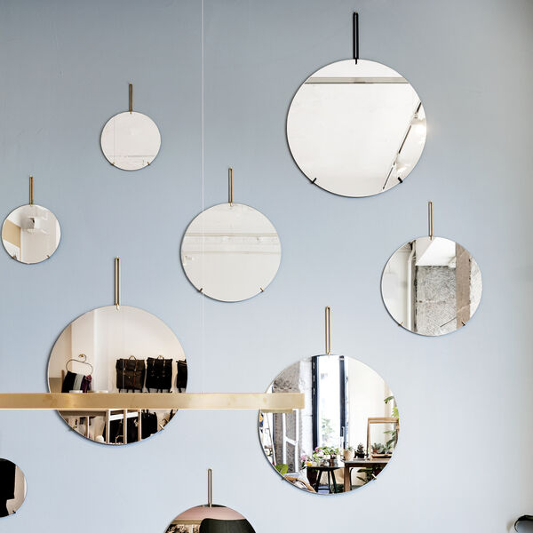 Wall Mirror, brass, MOEBE