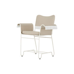 Tropique Dining Chair with Fringes, beige/classic white, GUBI