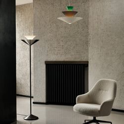 Gio LN28 | Emperador Marble/Dark Chrome&nbsp; | Floor Lamp, &Tradition