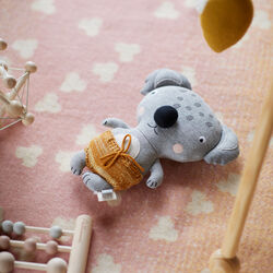 MELVIN Baby Size Throw, light pink/yellow, Røros Tweed