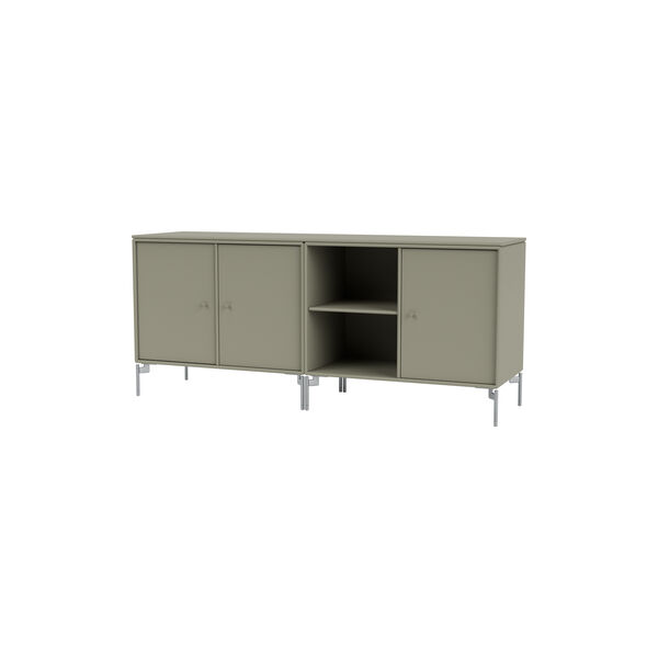 SAVE Lowboard with Chrome Legs, 144 fennel SAVE Lowboard with Chrome Legs, 144 fennel, Montana Furniture
