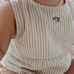 Elliot Romper, tea stripe, Konges Sløjd