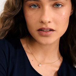 HADLEY halsband, guldpläterat, Pilgrim