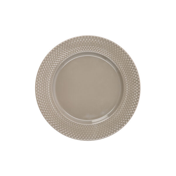 Rhombe Earth Dinner plate &Oslash; 27 cm, clay, Lyngby Porcel&aelig;n