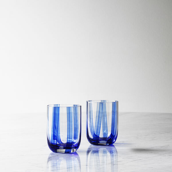 Stripe Glass 39 cl, blue stripes Stripe Glass 39 cl, blue stripes, Normann Copenhagen