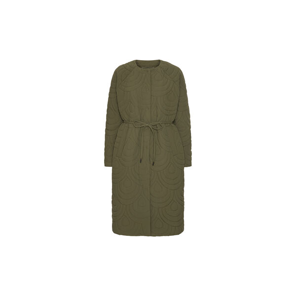 Long Quilted Jacket, olive night, Ilse Jacobsen Hornb&aelig;k