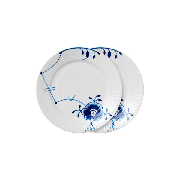 Blue Fluted Mega Plate &Oslash; 22 cm 2 pcs, No. 6, Royal Copenhagen