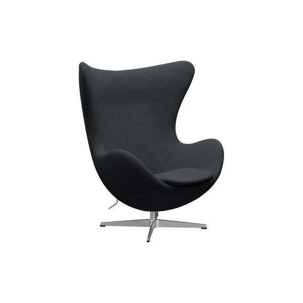 &Auml;gget&trade; 3316 Loungestol, Christianshavn 1173 grey/satin brushed aluminium, Fritz Hansen
