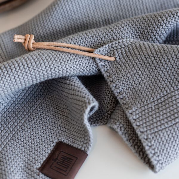 Stickad Handduk, spanish grey, By LOHN