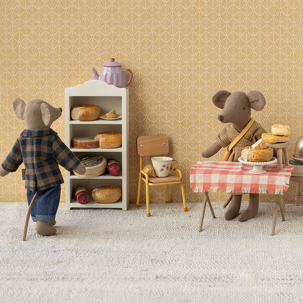 Rutig brun skjorta och byxor till Pappa mus, Maileg