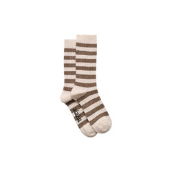 Striped Cashmere Sock, mix beige, Aiayu