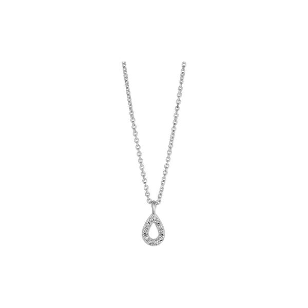 Maya necklace, silver plated/zircons, Pure by Nat