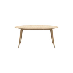 PLAYdinner Round &Oslash;120 Dining Table with Extension incl. 1 Extension Leaf, white oiled oak, Bruunmunch Furniture
