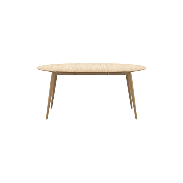 PLAYdinner Round &Oslash;120 Dining Table with Extension incl. 1 Extension Leaf, white oiled oak, Bruunmunch Furniture