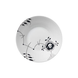 Black Fluted Mega djup tallrik, 24 cm, Royal Copenhagen