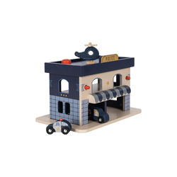 Polisstation i tr&auml;, blue multi, Konges Sl&oslash;jd