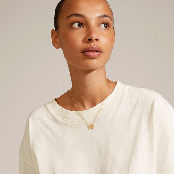 PULSE &aring;tervunnet halsband guldpl&auml;terat, Pilgrim